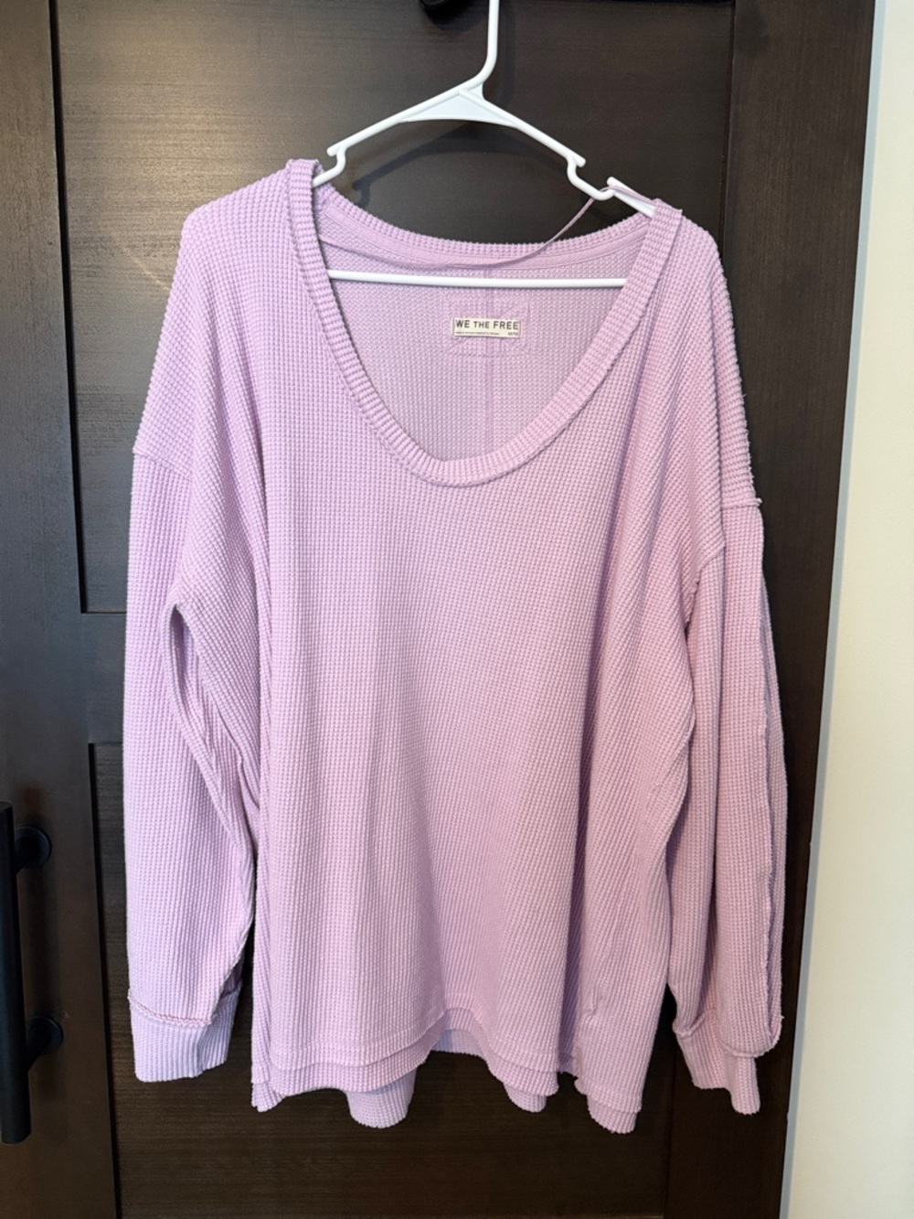 We The Free Lavender Waffle Knit Top